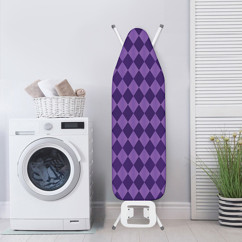 Purple Harlequin Pattern Print Ironing Board Cover