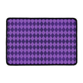 Purple Harlequin Pattern Print Kitchen Mat