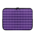 Purple Harlequin Pattern Print Laptop Sleeve