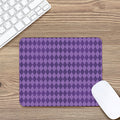 Purple Harlequin Pattern Print Mouse Pad
