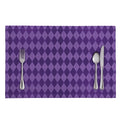 Purple Harlequin Pattern Print Placemat