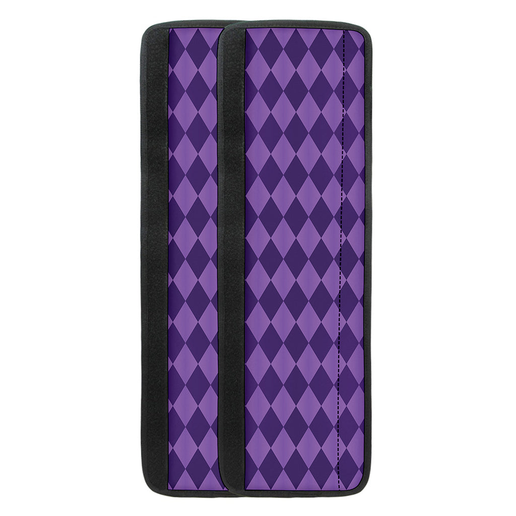 Purple Harlequin Pattern Print Refrigerator Handle Covers