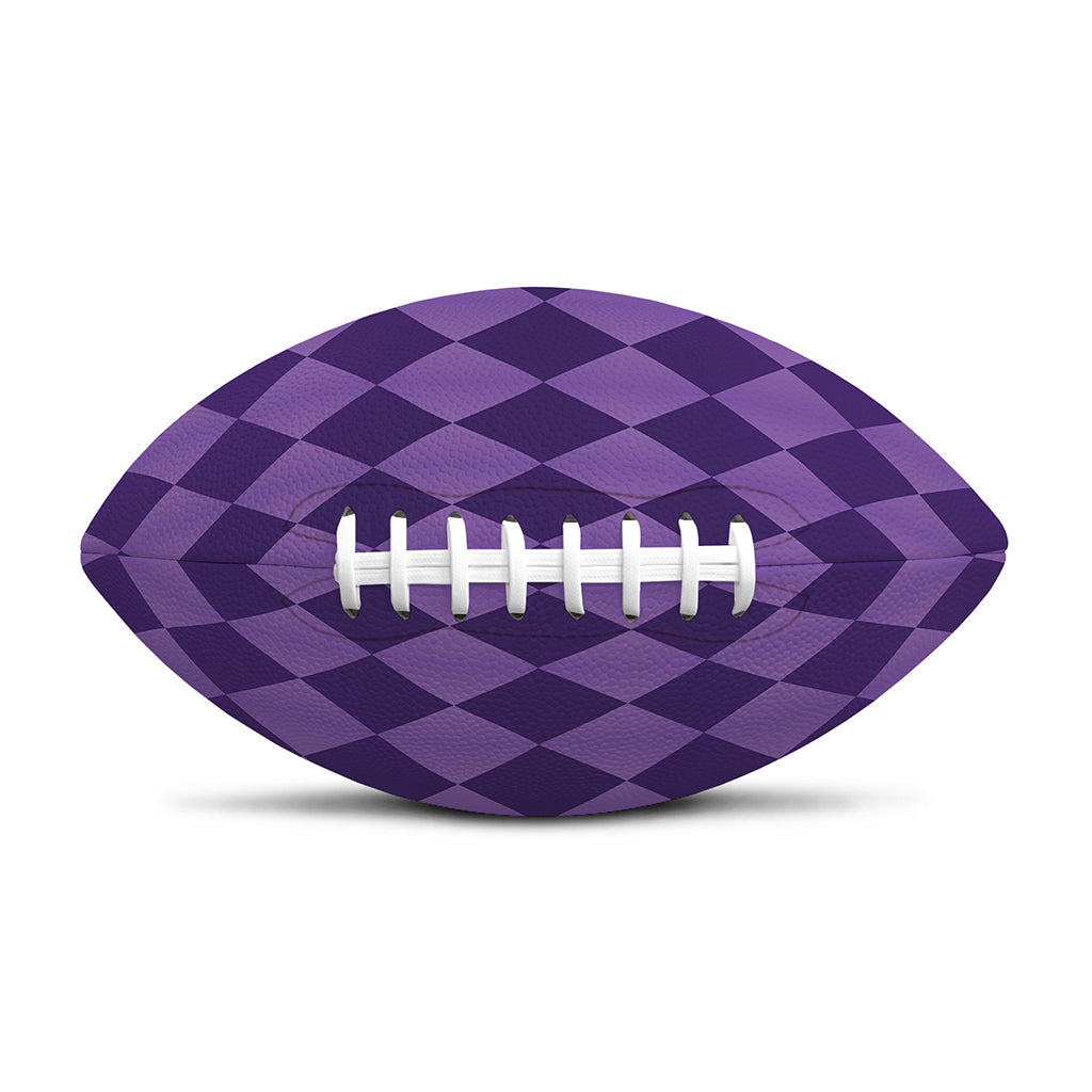 Purple Harlequin Pattern Print Rugby Ball