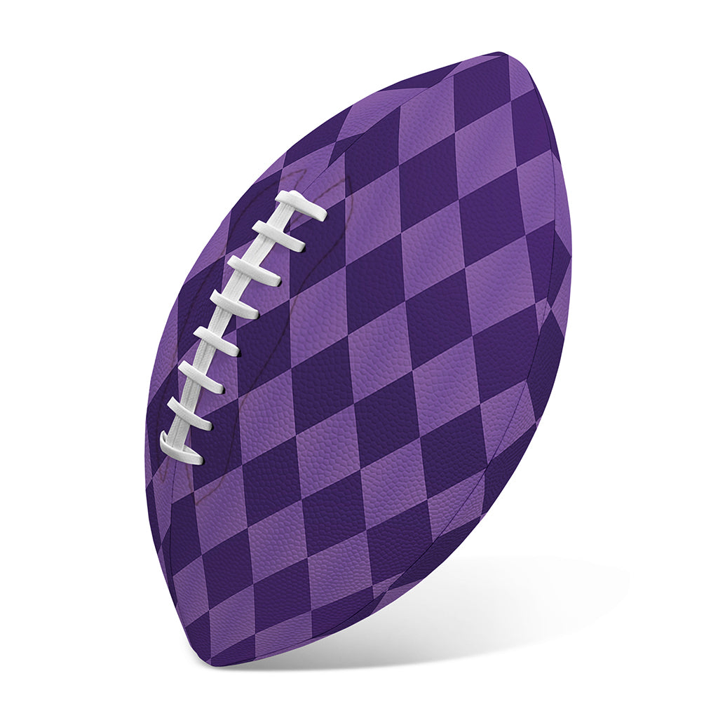 Purple Harlequin Pattern Print Rugby Ball
