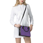 Purple Harlequin Pattern Print Shoulder Handbag