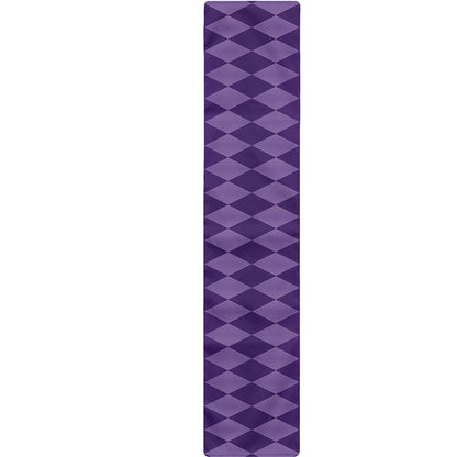 Purple Harlequin Pattern Print Table Runner