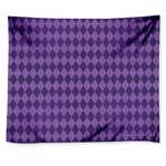 Purple Harlequin Pattern Print Tapestry