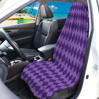 Purple Harlequin Pattern Print Waterproof Car Seat Cover