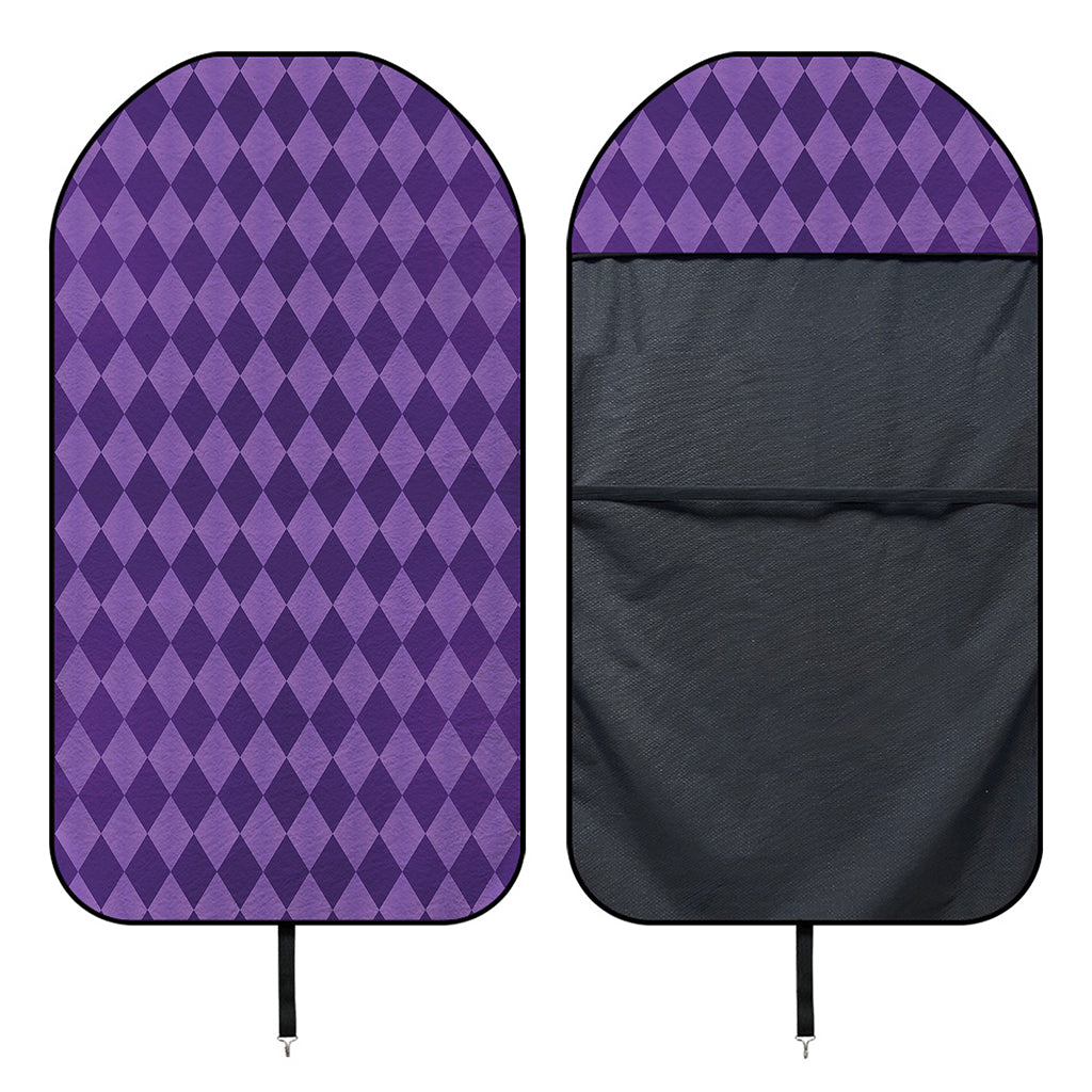Purple Harlequin Pattern Print Waterproof Car Seat Cover