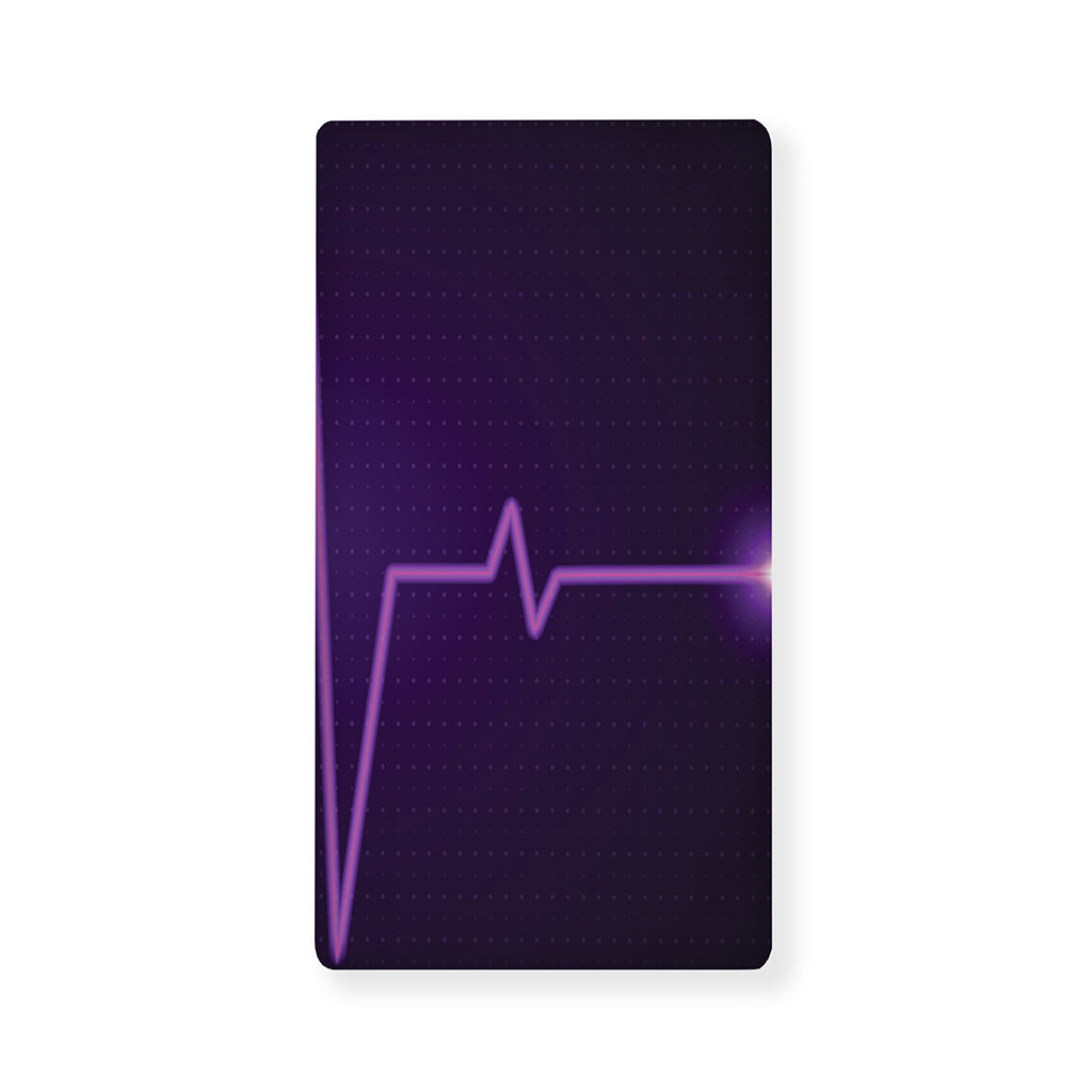 Purple Heartbeat Print Baby Crib Sheet