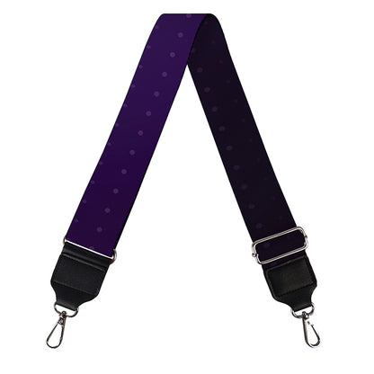 Purple Heartbeat Print Bag Strap