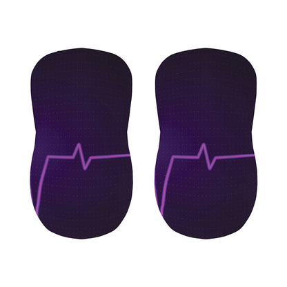 Purple Heartbeat Print Bar Stool Covers