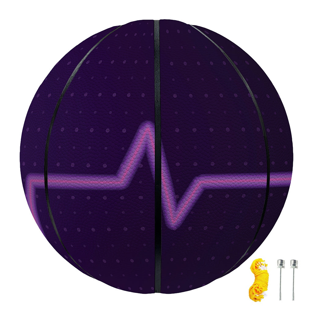 Purple Heartbeat Print Basketball