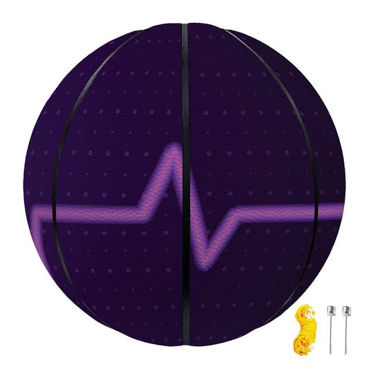 Purple Heartbeat Print Basketball