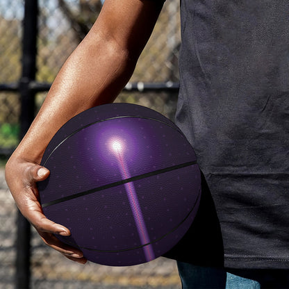 Purple Heartbeat Print Basketball