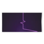 Purple Heartbeat Print Beach Towel