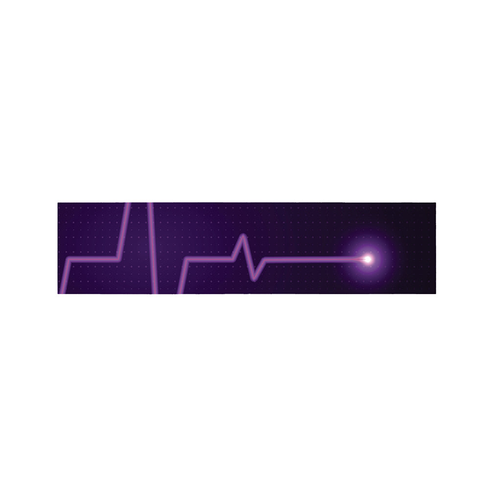 Purple Heartbeat Print Bed Runner