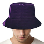 Purple Heartbeat Print Bucket Hat