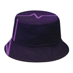 Purple Heartbeat Print Bucket Hat