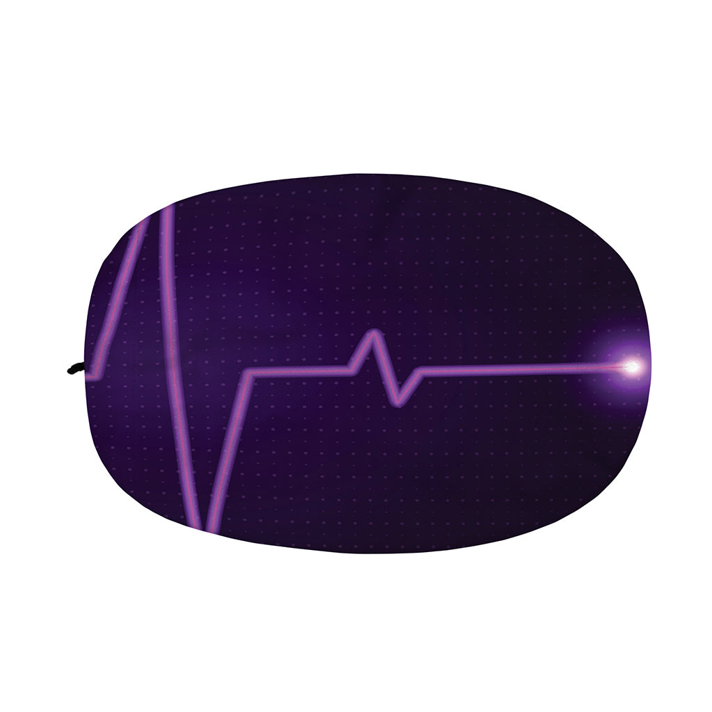 Purple Heartbeat Print Car Side Mirror Covers