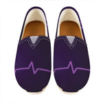 Purple Heartbeat Print Casual Shoes