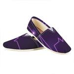 Purple Heartbeat Print Casual Shoes