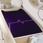 Purple Heartbeat Print Changing Pad Cover
