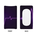 Purple Heartbeat Print Changing Pad Cover