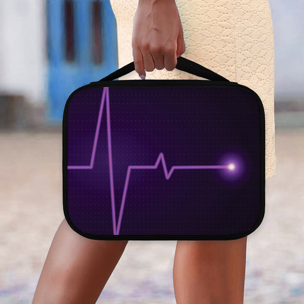 Purple Heartbeat Print Classic Bible Case