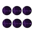 Purple Heartbeat Print Coaster Set