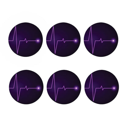 Purple Heartbeat Print Coaster Set