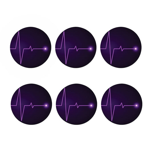 Purple Heartbeat Print Coaster Set