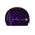 Purple Heartbeat Print Coin Purse