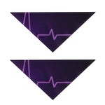 Purple Heartbeat Print Dog Bandana