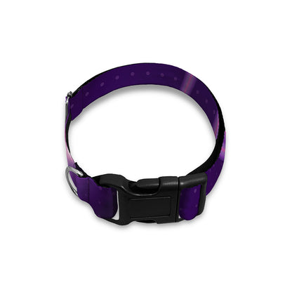 Purple Heartbeat Print Dog Collar