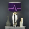 Purple Heartbeat Print Drum Lamp Shade