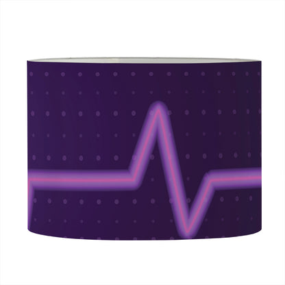 Purple Heartbeat Print Drum Lamp Shade