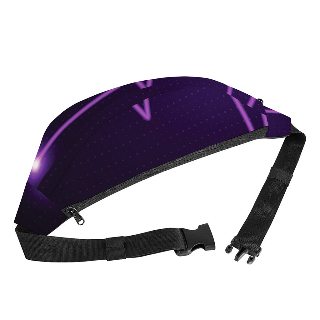 Purple Heartbeat Print Fanny Pack