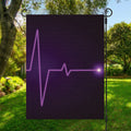 Purple Heartbeat Print Garden Flag