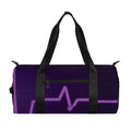 Purple Heartbeat Print Gym Bag