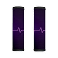 Purple Heartbeat Print Handle Covers