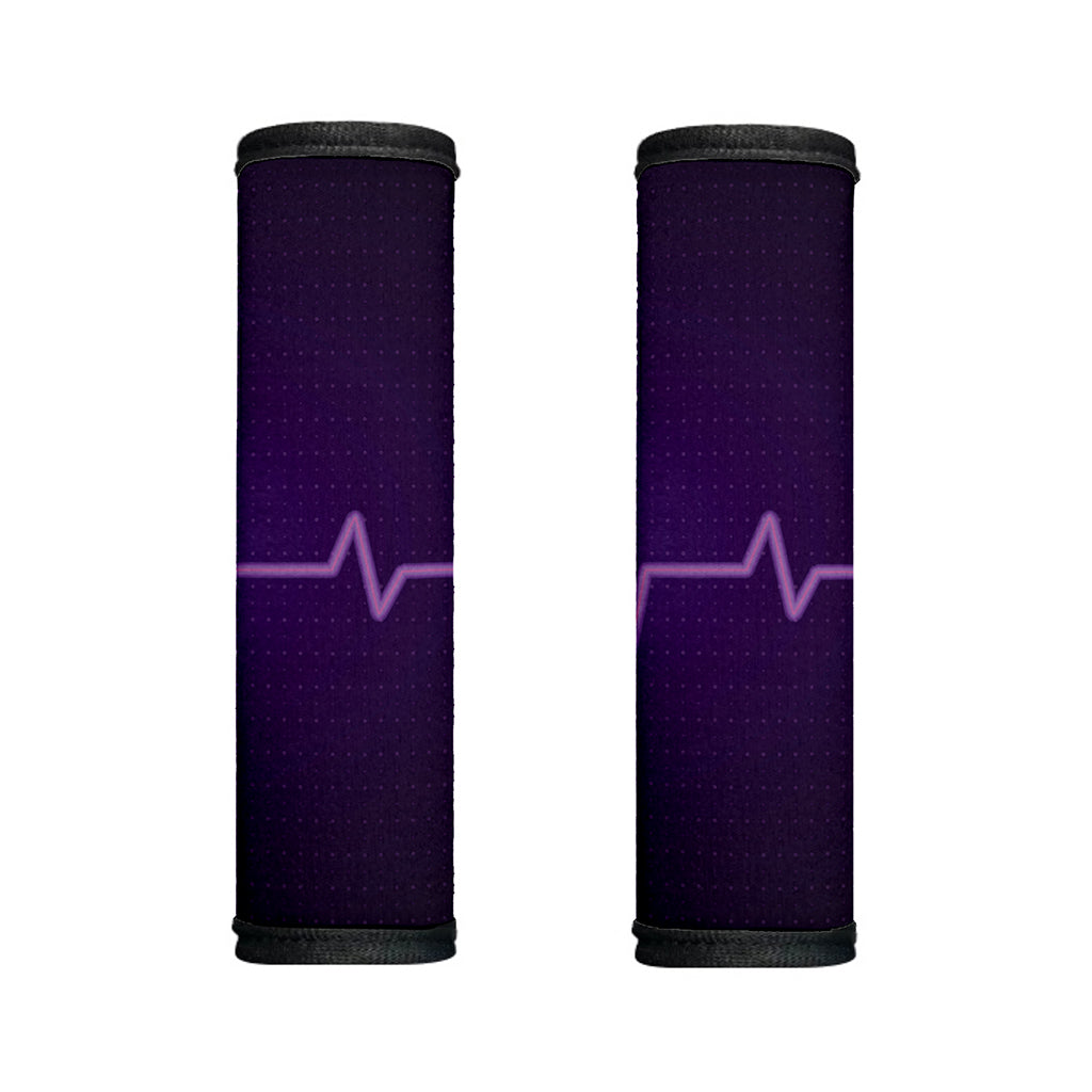 Purple Heartbeat Print Handle Covers