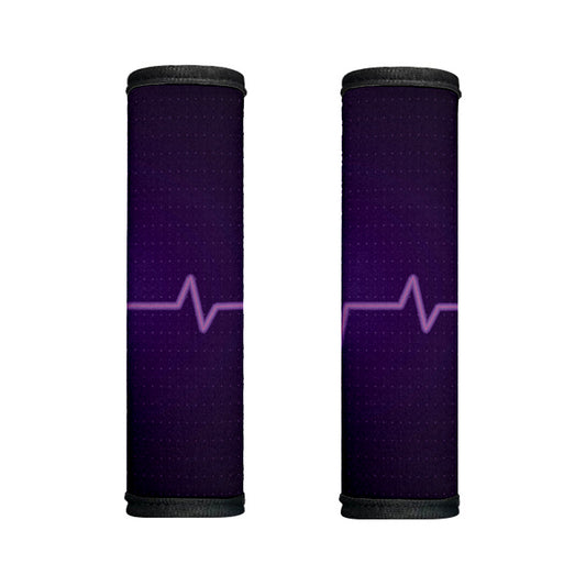 Purple Heartbeat Print Handle Covers
