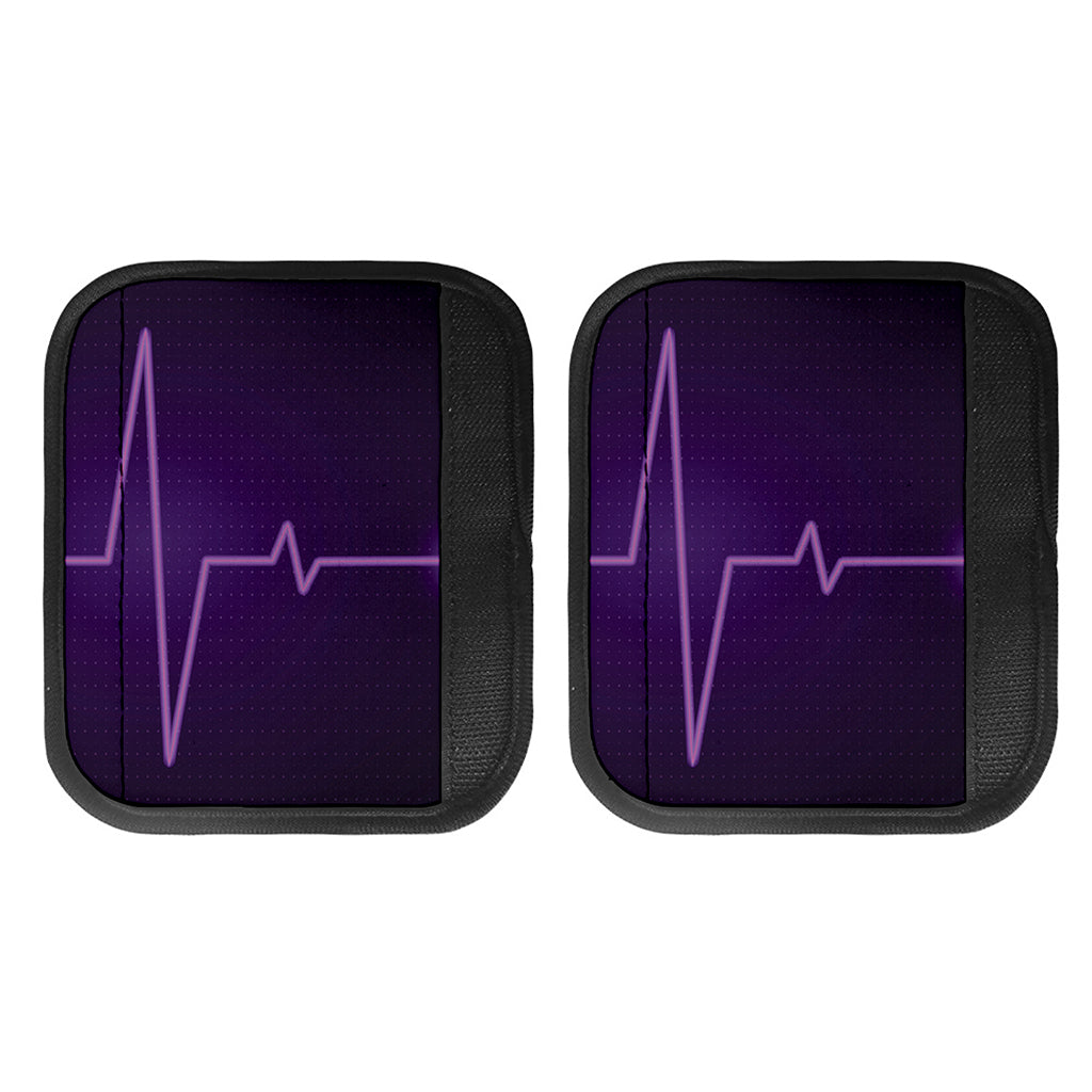Purple Heartbeat Print Handle Covers