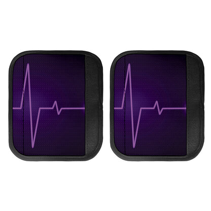 Purple Heartbeat Print Handle Covers