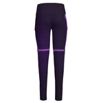 Purple Heartbeat Print High-Waisted Pocket Leggings