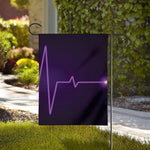 Purple Heartbeat Print House Flag