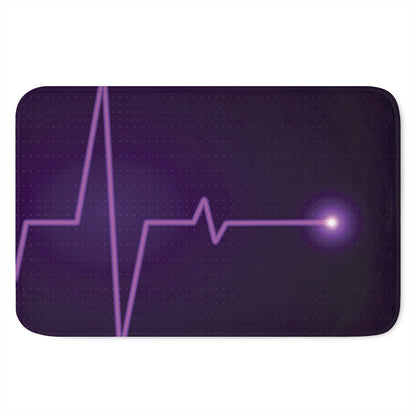 Purple Heartbeat Print Indoor Door Mat