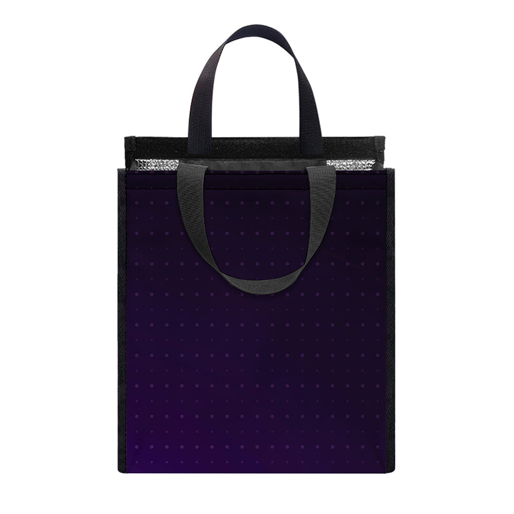 Purple Heartbeat Print Insulated Lunch Tote