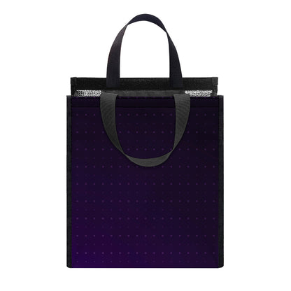 Purple Heartbeat Print Insulated Lunch Tote